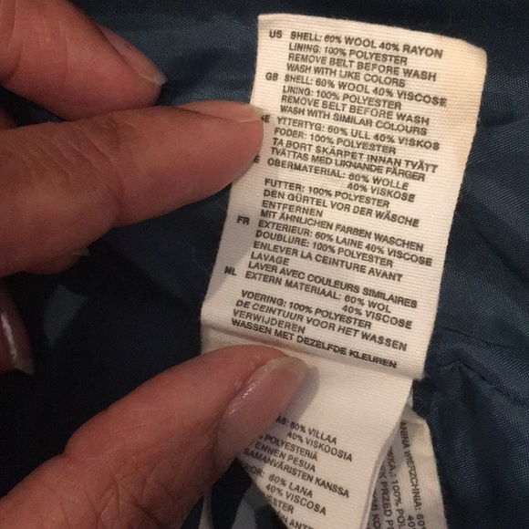 H&M Blue Pea Coat - Picture 3 of 6